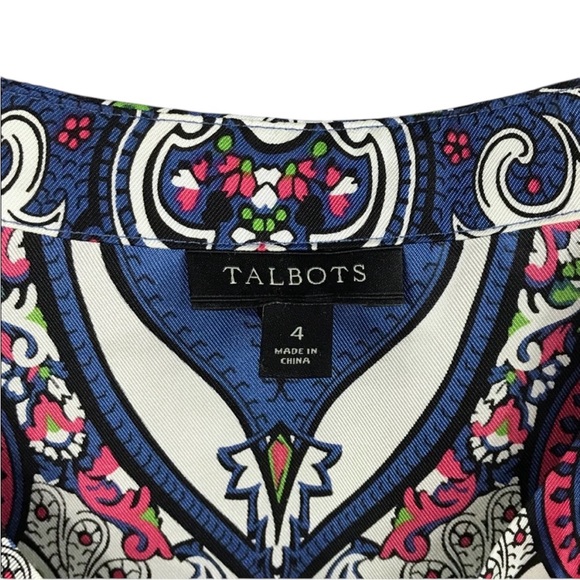 Talbots 4 silk tie-front blouse - Picture 3 of 6